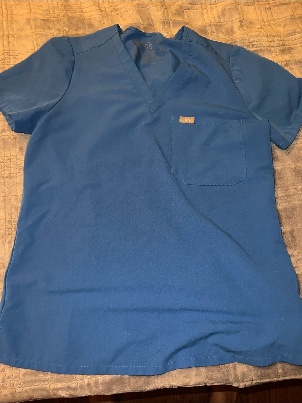 Figs Royal Blue Catarina Scrub Top